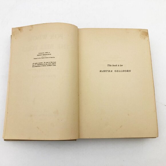 For Whom the Bell Tolls Ernest Hemingway First Edition 1940 HB - Picture 8 of 11